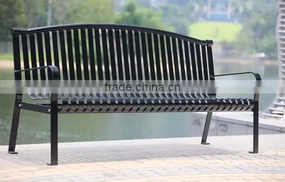 public park metal outdoor bench for street