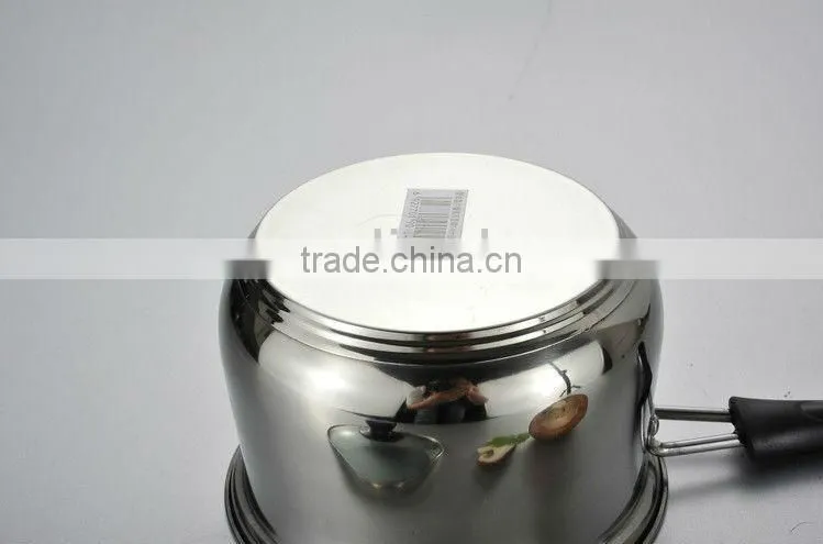 410 Stainless Steel milk Pot with glass lid