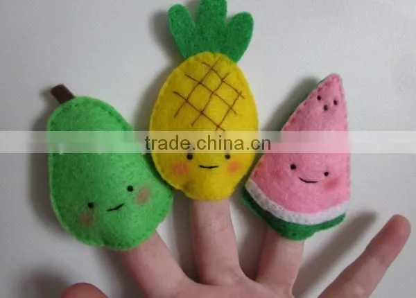 2017 best selling new product decorative custom handmade fabric felt cheap fashion china innovative fruits hand puppet wholesale