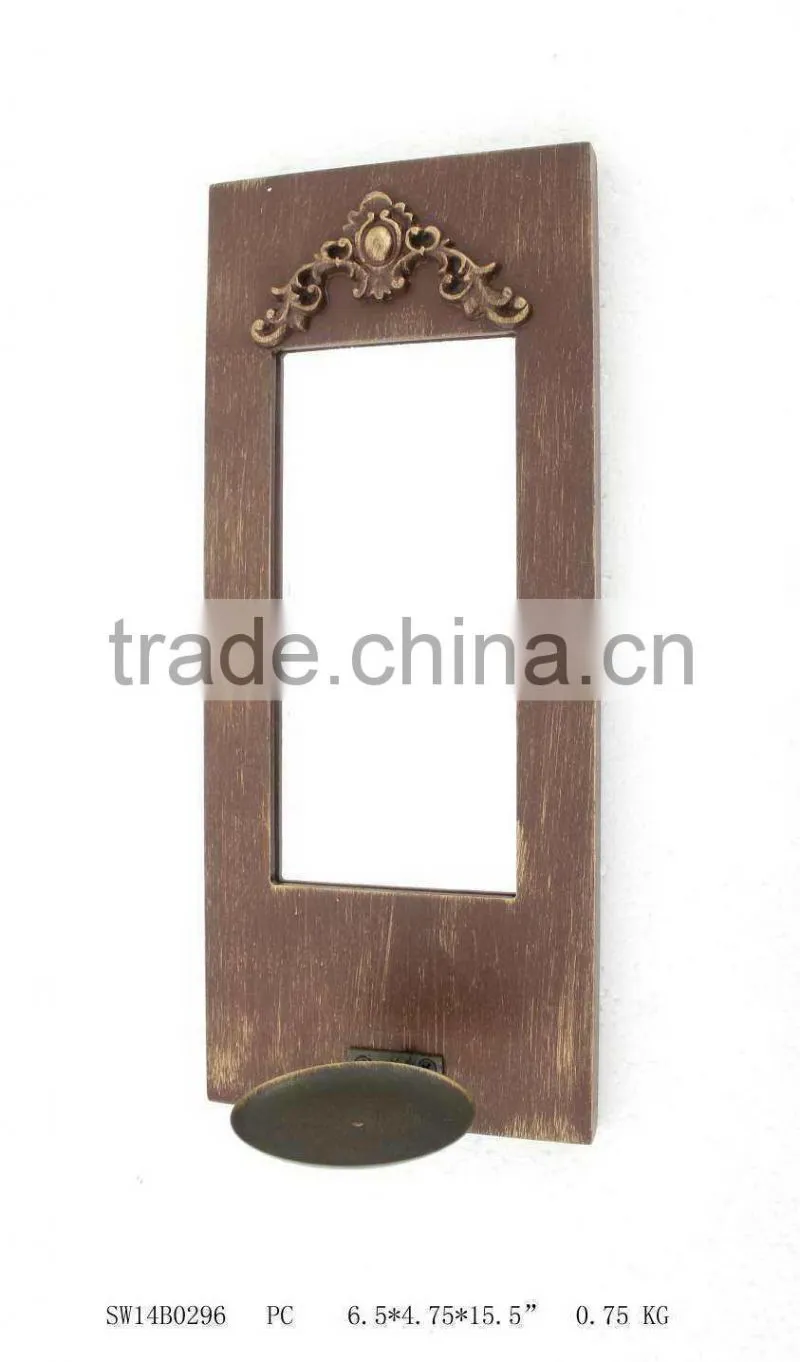 wall candle holder in wood design