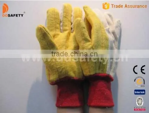 DDSAFETY 2017 Gold Chore Gloves Cotton Working Glove Canvas Gloves