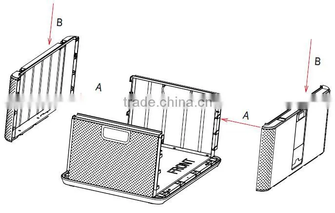 Plastic collapsible storage container with combination lock