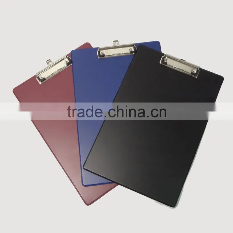 FC size office PVC plastic folding clipboard with storage