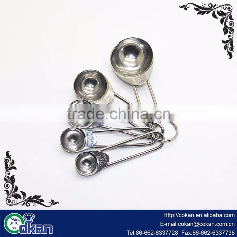 CK-S045 3Pcs New shape FDA and LFGB High quality Stainless Steel measuring spoon and cup set / measuring cup set