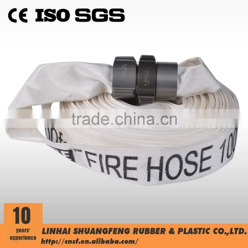 Long lifetime fire fighting hose with different couplings