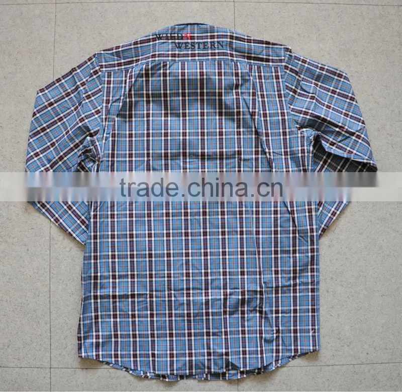 men's long-sleeve leisure shirts/high quality checked casual shirts/shirts for office staff