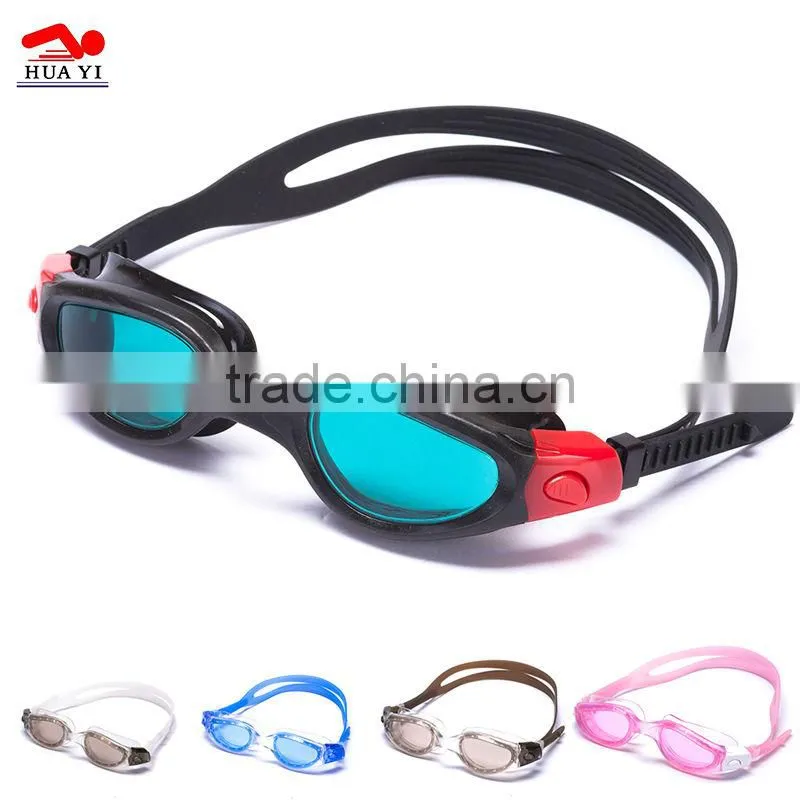 Printed logo waterproof adult advanced swimming goggle