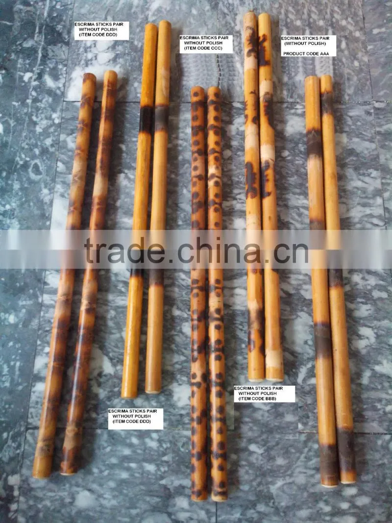 Filipino Escrima Fighting Arnis Kali Rattan Sticks Martial Arts Training 1" x 28" Fighting Sticks WITHOUT POLISH