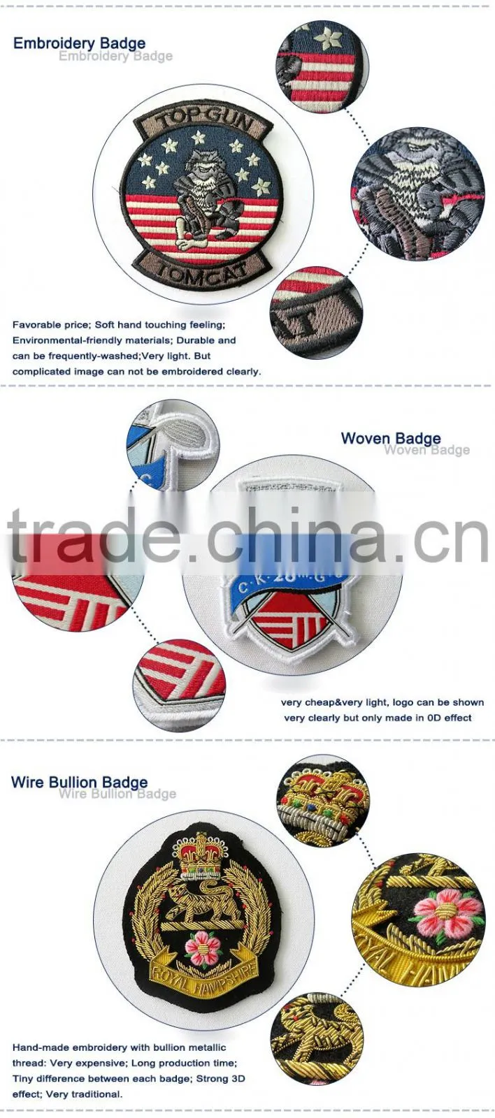 High quality custom military uniform badges army Badge