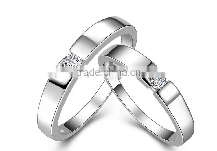 Last Fashion CZ Diamond Couple Rings