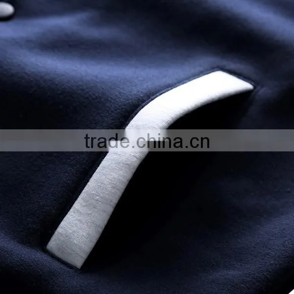 Fashion unique fleece baseball jacket/coat for men
