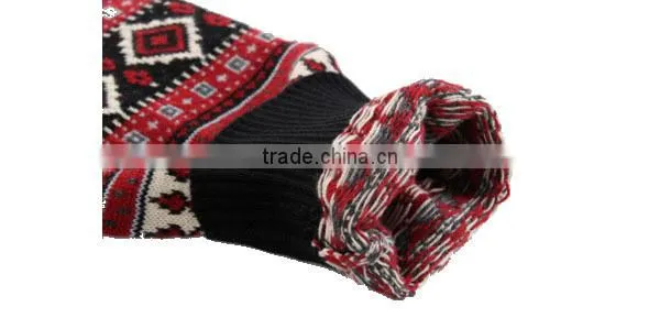 Men 100% cotton intarsia sweater