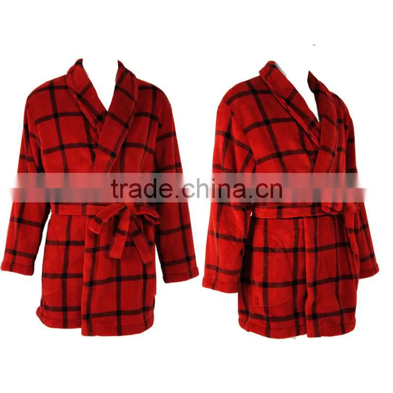 new design 100% polyester ladies winter nightwear merino wool bathrobe woolen