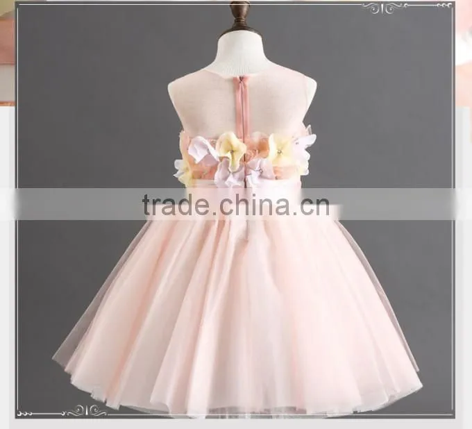2016 New Blue Princess Dress For Little Girl Adorable Girl Party Dress Cute Kids Wear GD90427-9