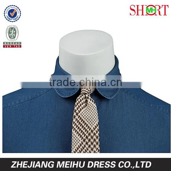 2016 high quality men blue denim shirt