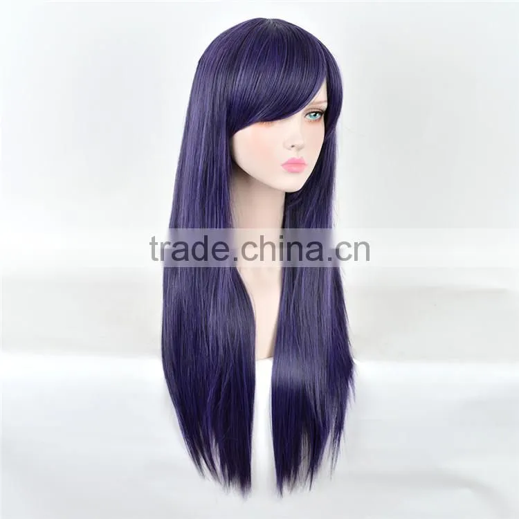 LoveLive TOJO NOZOM Very Long Hair Wig Elegant Bueaty Hair Wigs Long black straight hair wig