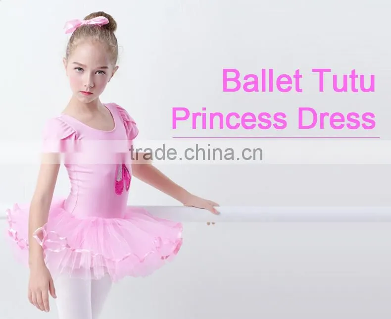 Pink Princess Tutu Dress Pretty Sequins Girls Ballet Tutu Dress
