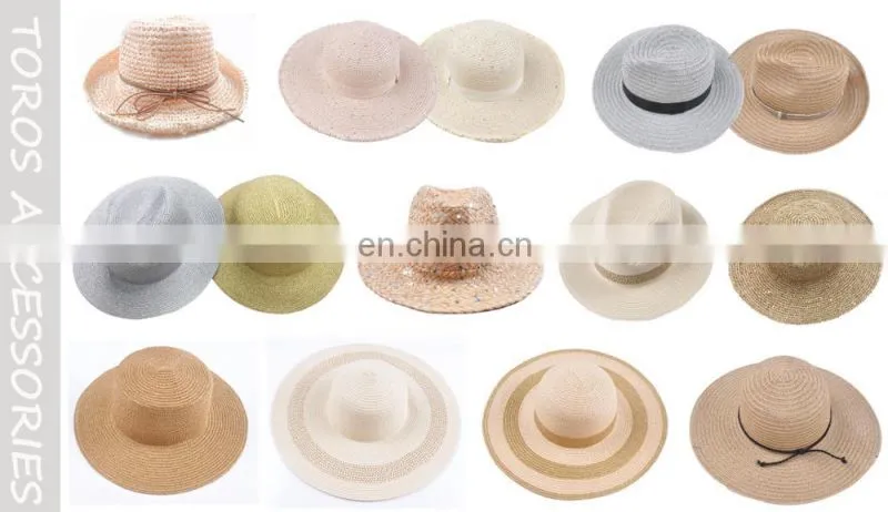 Wholesale unisex fashion design supreme summer raffia panama straw boater hat