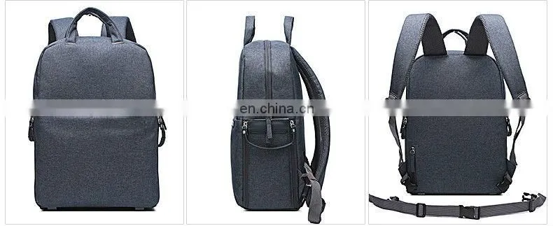 Custom Waterproof Video School Travel Photo Digital Camera Backpack Laptop Bag