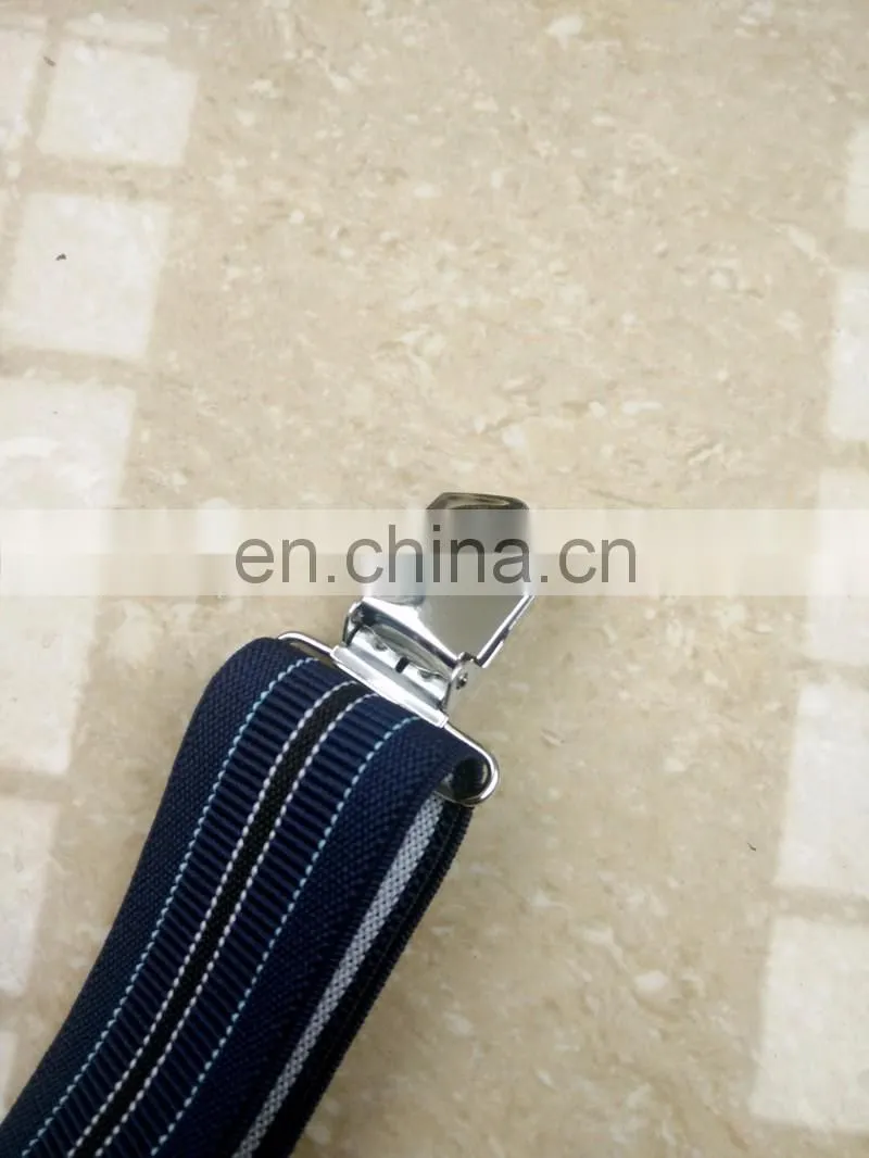 Fashion high quality 4 heavy clips mens suspenders x back adult suspenders