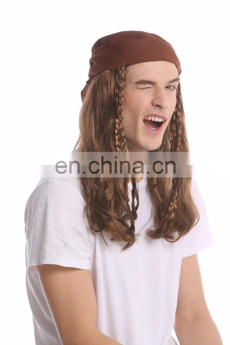 Carnival pirate brown party wigs MW-009
