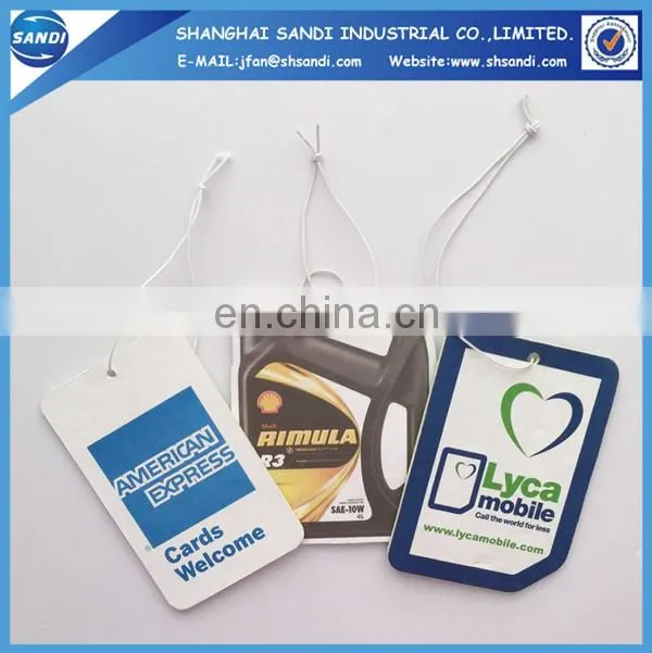 Cheap promotional custom paper car air freshener