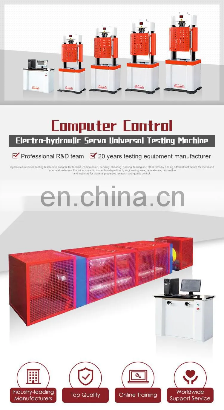 WAL 60ton Computer Control Electro-Hydraulic Horizontal Material Tensile Strength Testing Machine