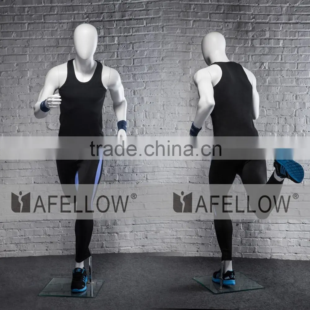 Fiberglass White Sports Mannequin Abstract Men mannequin PB5-W2