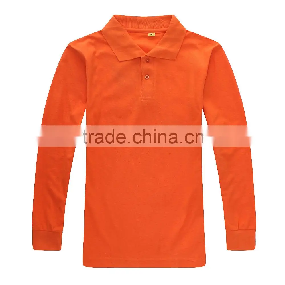 High Quality Sublimation Men Long Sleeves Collar T-shirt