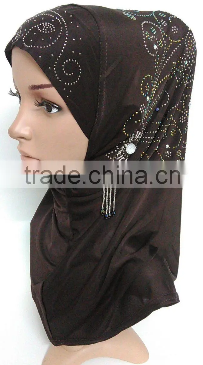 2016 New Fashion islamic hejab Beaded big HIJAB