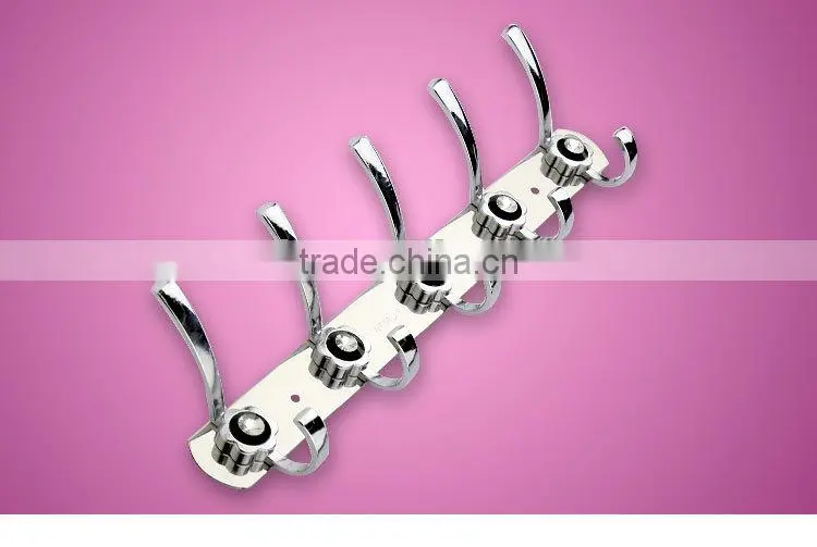 Decorative Stainless Steel Clothes Hook with black diamond(303)