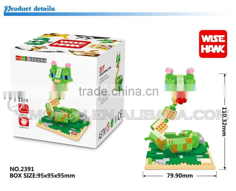 Mini Qute Kawaii WISE HAWK Kung Fu Panda 2 Po Master Monkey plastic building blocks bricks Anime cartoon model educational toy