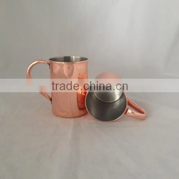 Moscow Mule 100% Pure Copper Mug 16 Ounce with Wooden Gift Box