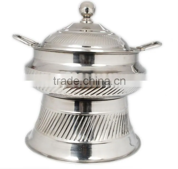 Steel Cheffing Dish, Wedding & Party utensils, food serving dish, hot keeping dish, Catering item, Hotel & Restaurant utensils
