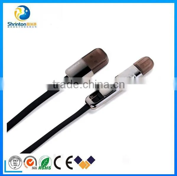 2015 hottest product Remax 2 in 1 usb charging cable for both iphone/Micro