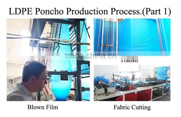Disposable PE thickening portable raincoat poncho wholesale