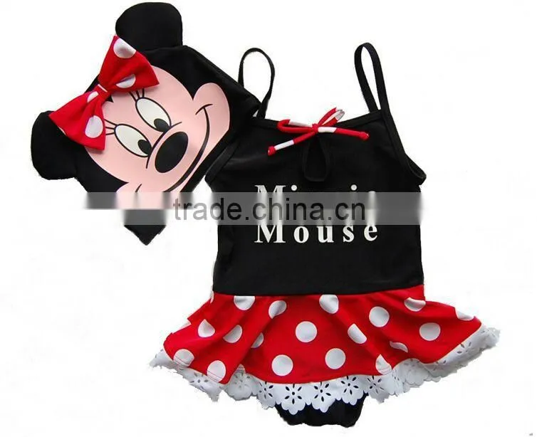 2015 fashion kids swimsuit lovely Mickey and Minnie designs for girls and boys. kids swimwear,chidlren swimsuit