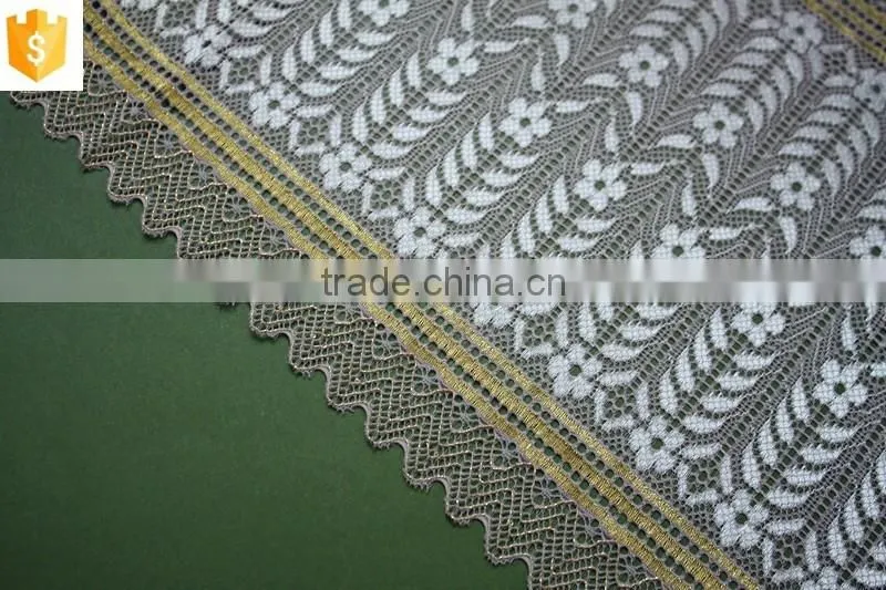 colourful bridal lace fabric with flower for european market