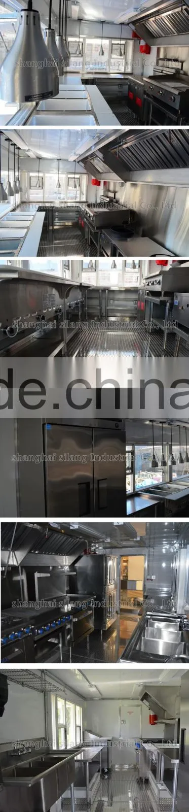 SILANG SL-6S White biaxial food truck multi-function mobile food trailer used food trucks