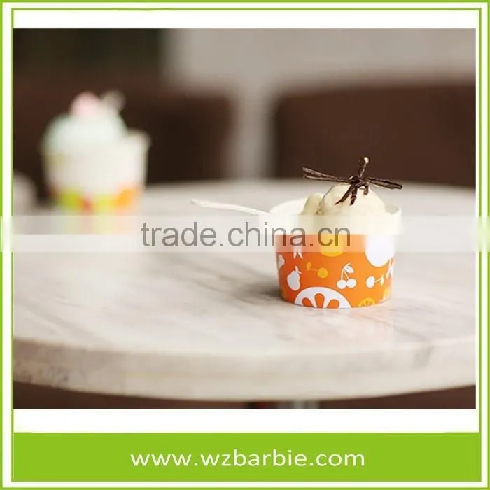 Recyled Ice Cream Paper Cup/Bowl For Ice Cream With Custom Logo Printed