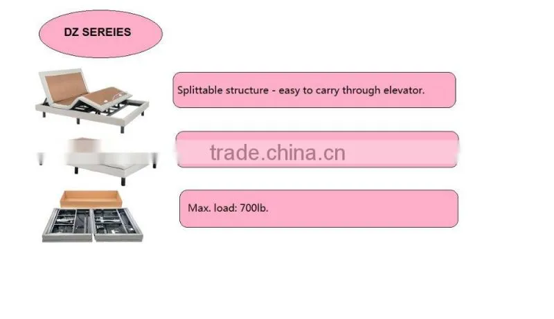 good quality full size adjustable electric bed with massage made in china