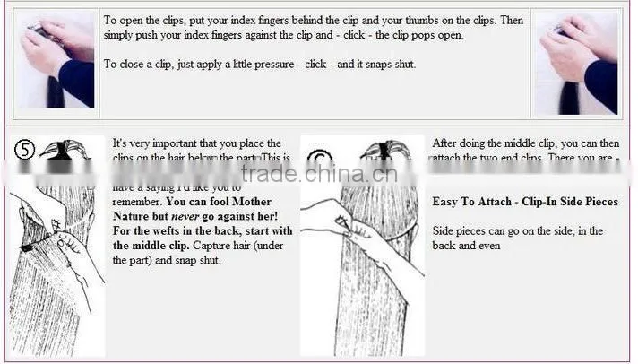 made in China cheap clip in hair extensions