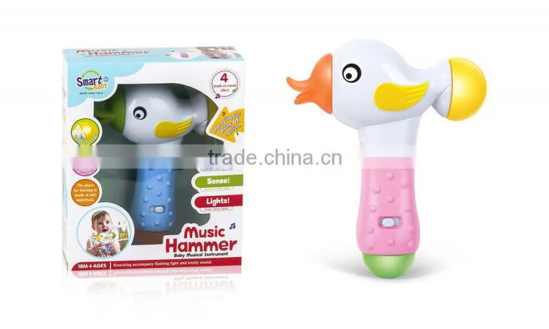 best selling education toy light&music plastic hammer musical instrument toys for kids