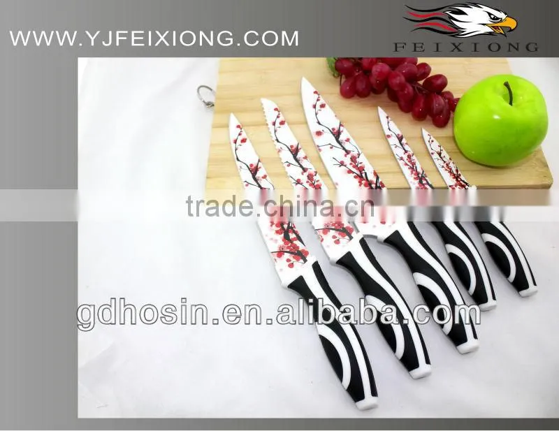 Popular!!! color titanium kitchen knife