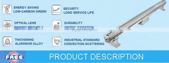 Oudoor lighting waterproof materials for LED wall washer lamp aluminum alloy