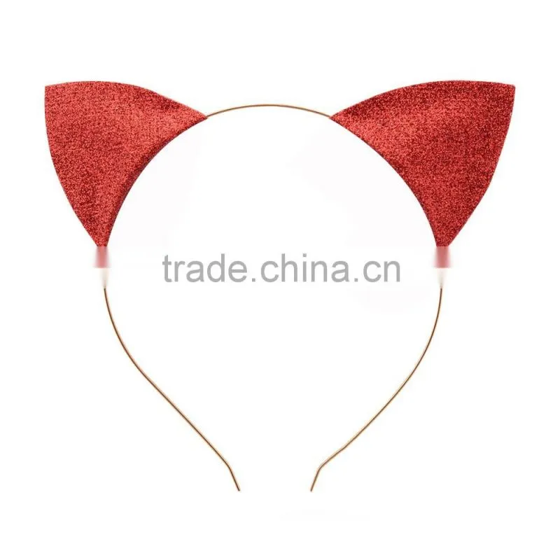Hot-sales cute children cat ear hairband hard Headband for Baby Girl Hair Accessory wh-1843