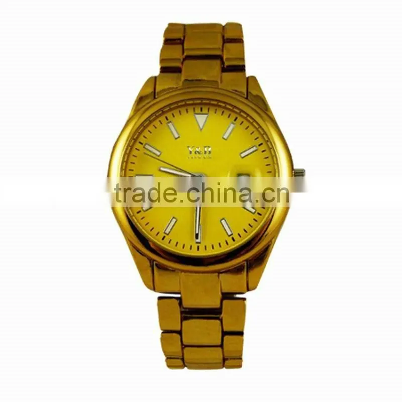 2013 Wholesale New Gold Titanium Japan Movt watch man