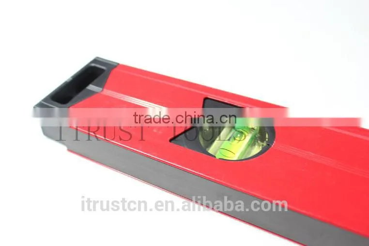 red aluminium spirit level with and good bubble MT2048
