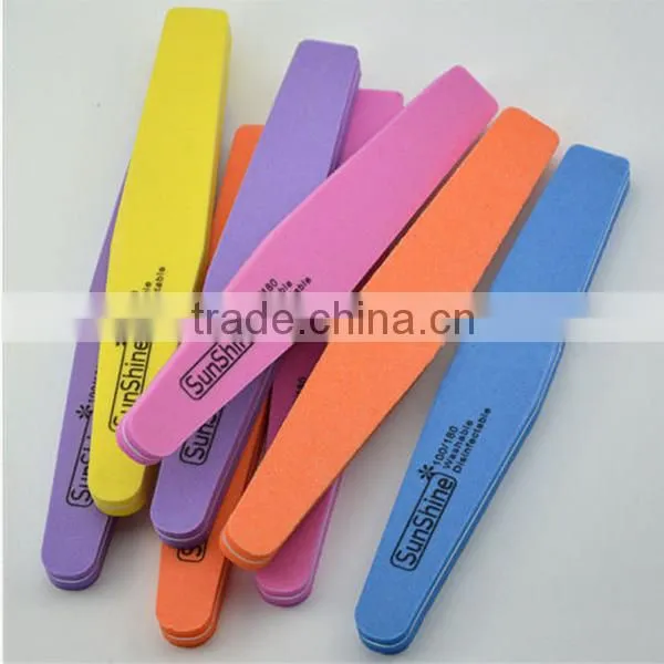 Sponge Nail Art Tips Buffer 100/180 Sanding Block Buffing Files DIY PINK