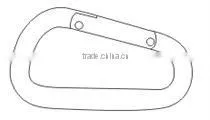 Hot sale Red color Aluminum Carabiner Snap Hook D type Spring Hook In Rigging Manufacturer